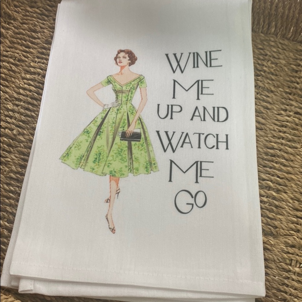 Gift Tea Towel “Wine me Up”